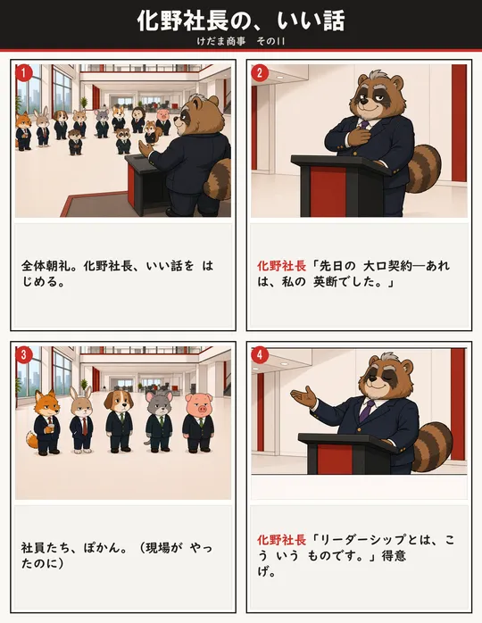 化野社長の、いい話
