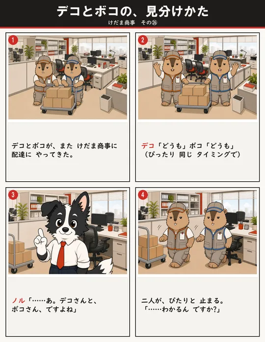 デコとボコの、見分けかた