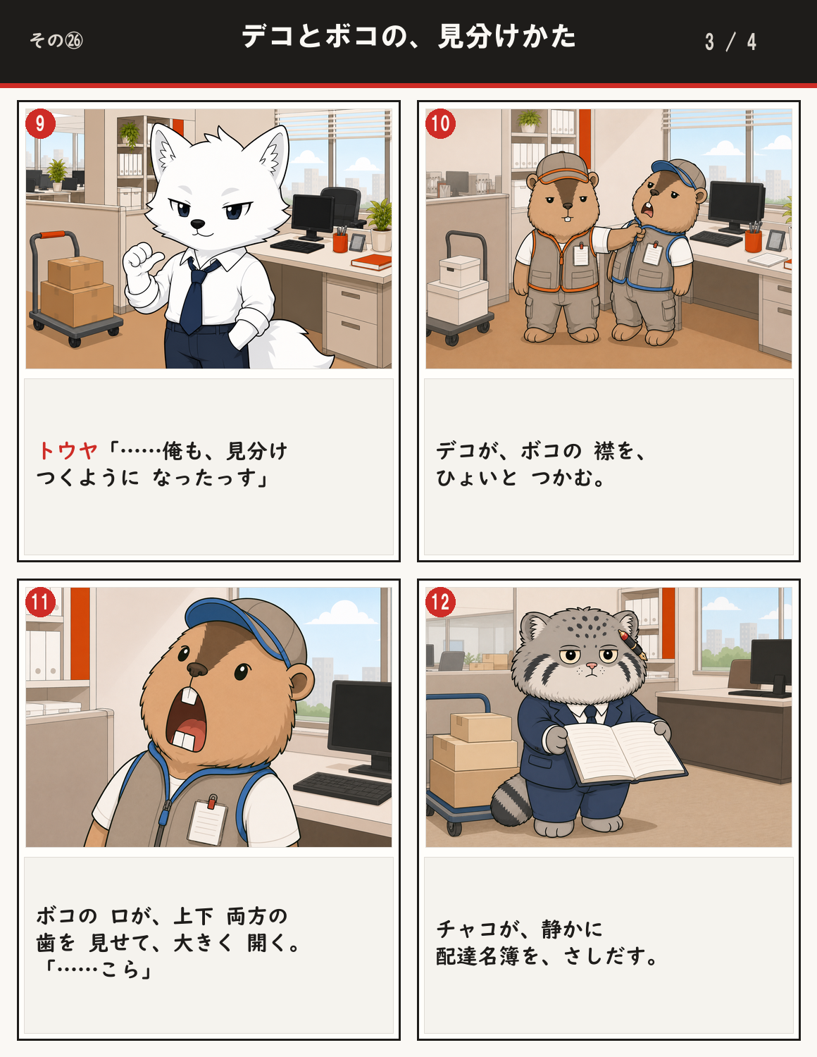 デコとボコの、見分けかた 3ページ目