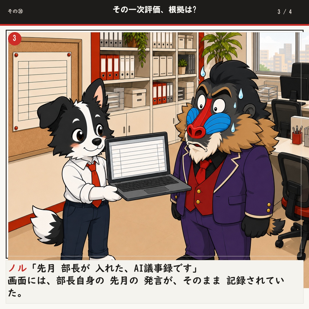 その一次評価、根拠は? 3ページ目