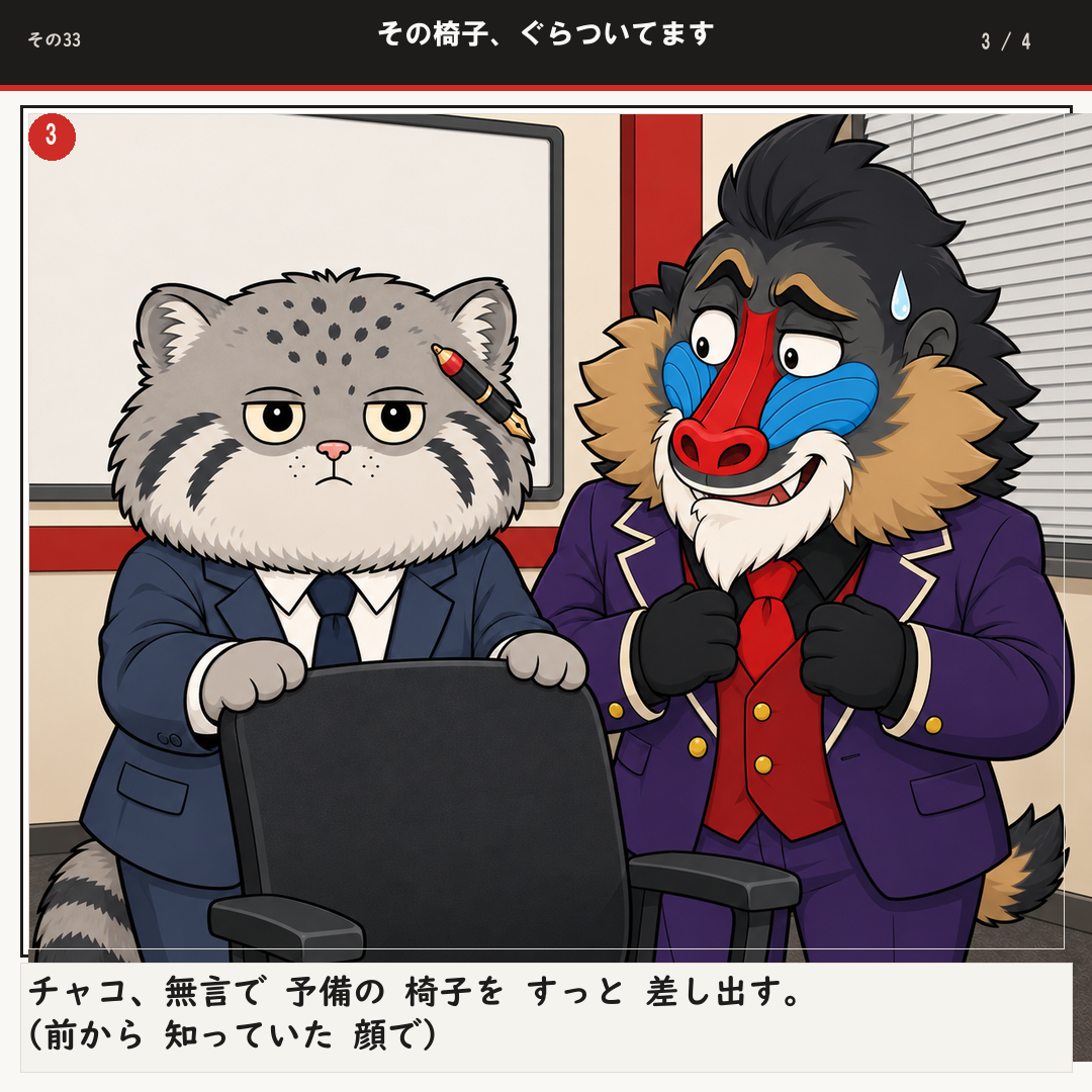 その椅子、ぐらついてます 3ページ目