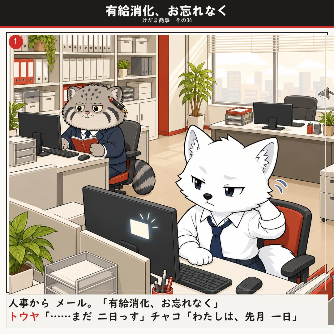 有給消化、お忘れなく 1ページ目