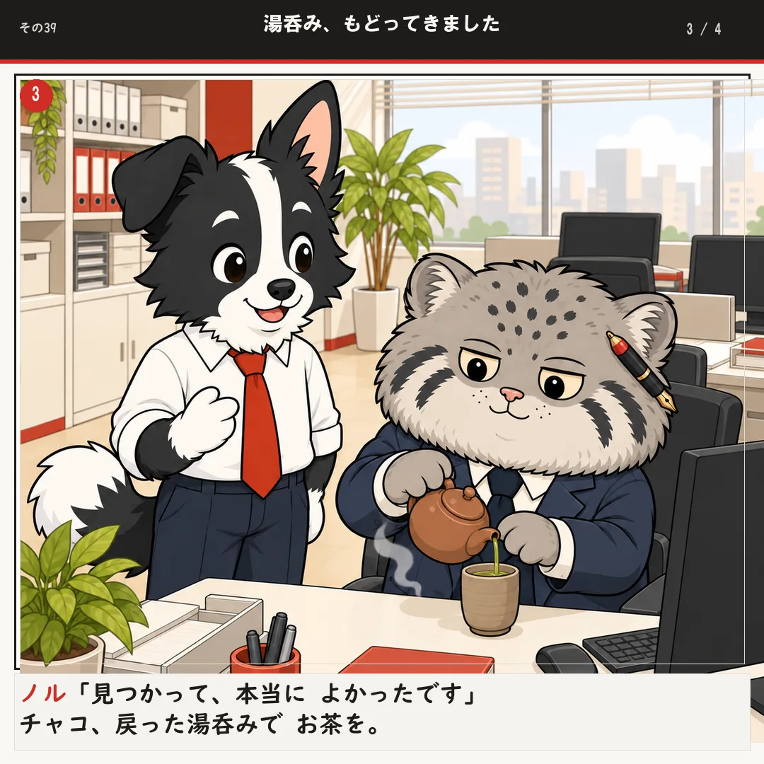 湯呑み、もどってきました 3ページ目
