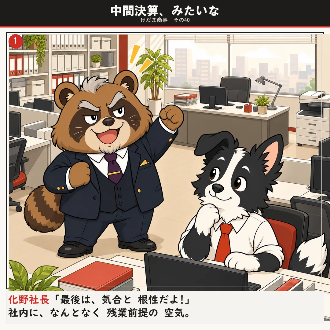 中間決算、みたいな 1ページ目