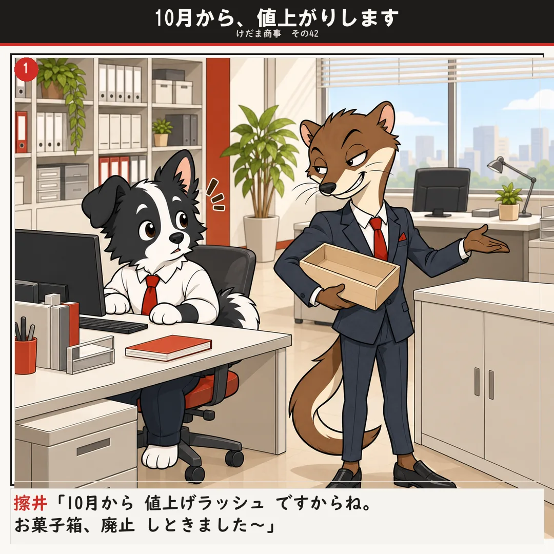 10月から、値上がりします 1ページ目