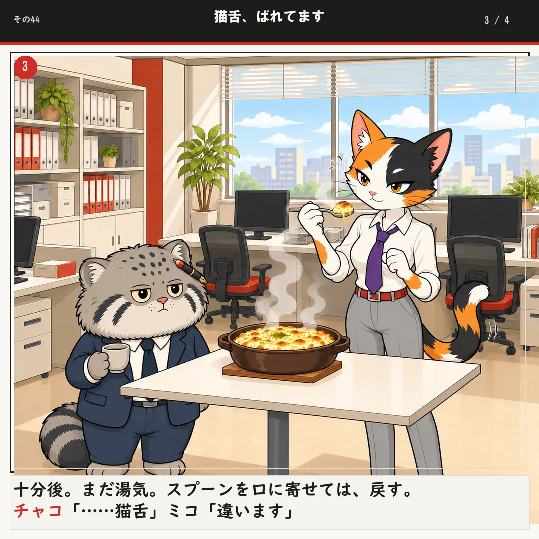 猫舌、ばれてます 3ページ目