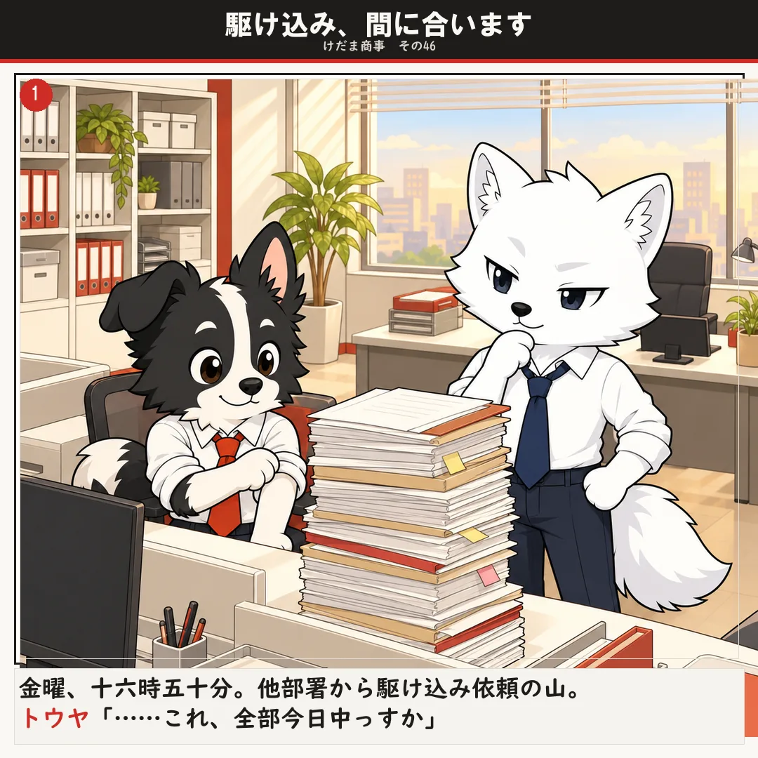 駆け込み、間に合います 1ページ目