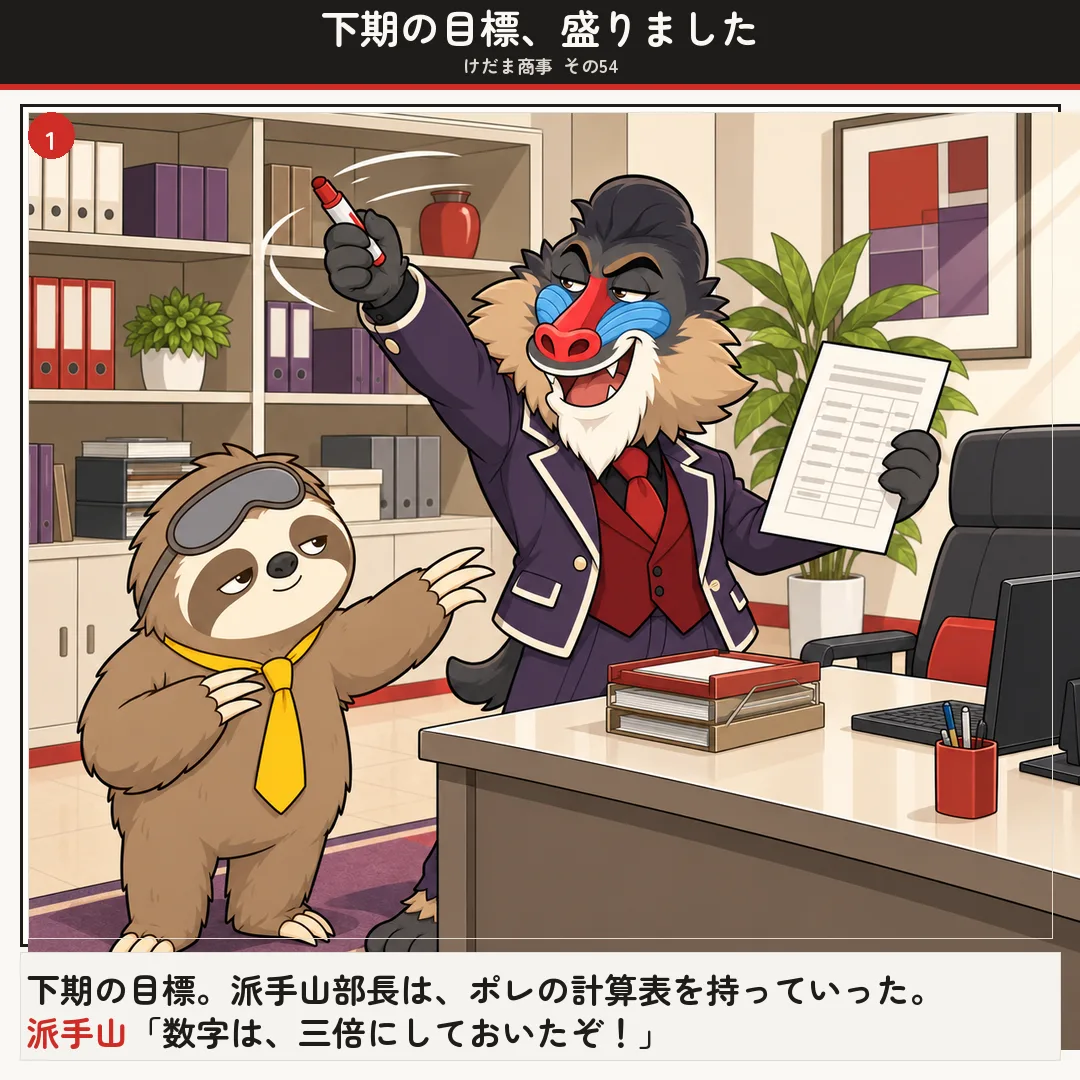 下期の目標、盛りました 1ページ目