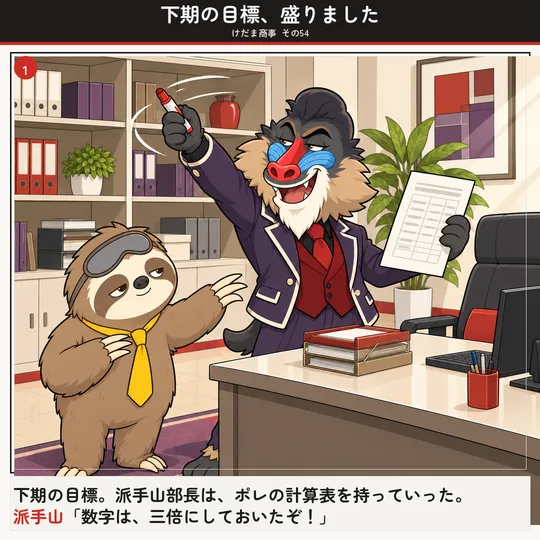 下期の目標、盛りました
