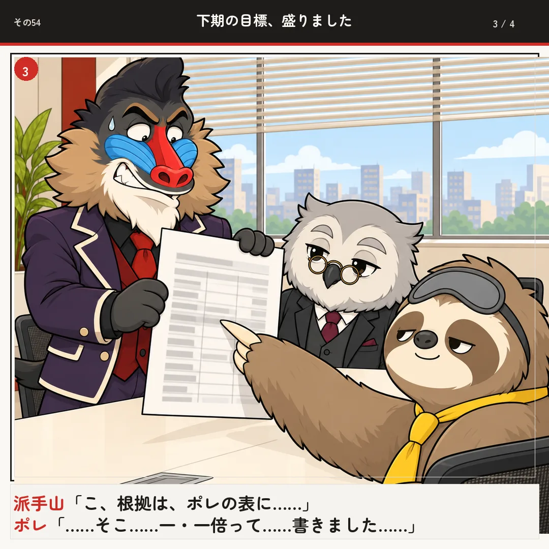 下期の目標、盛りました 3ページ目