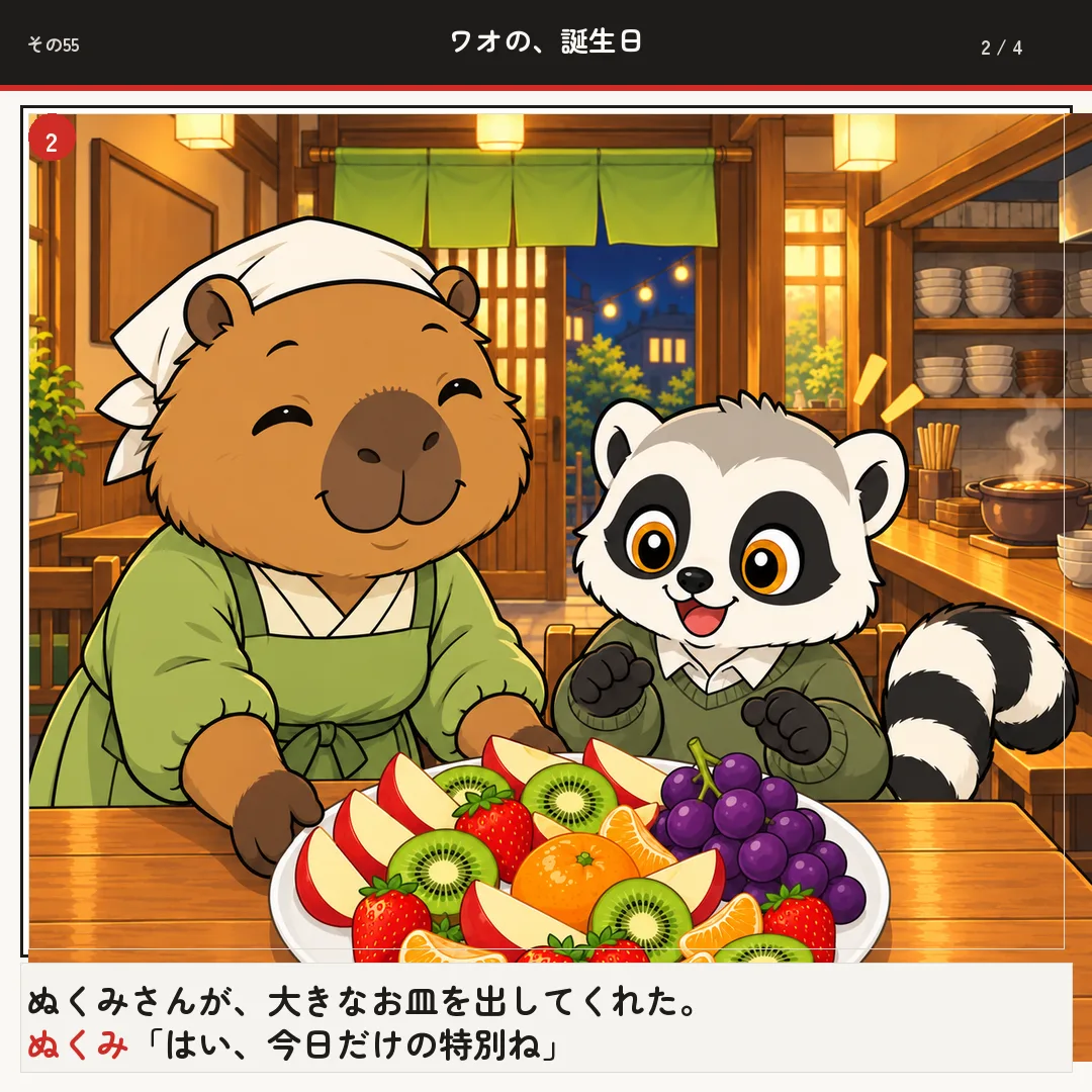 ワオの、誕生日 2ページ目