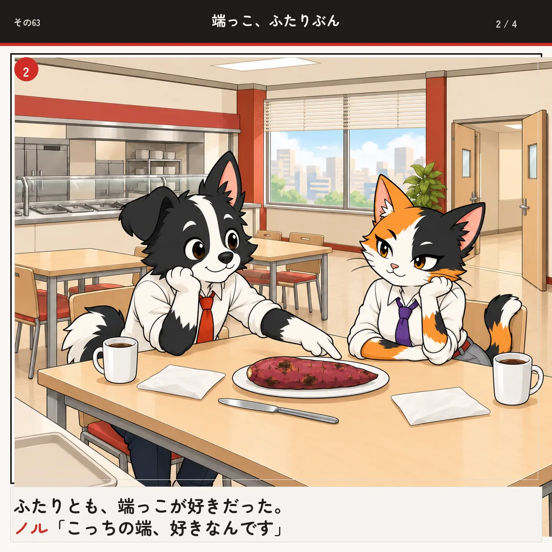 端っこ、ふたりぶん 2ページ目