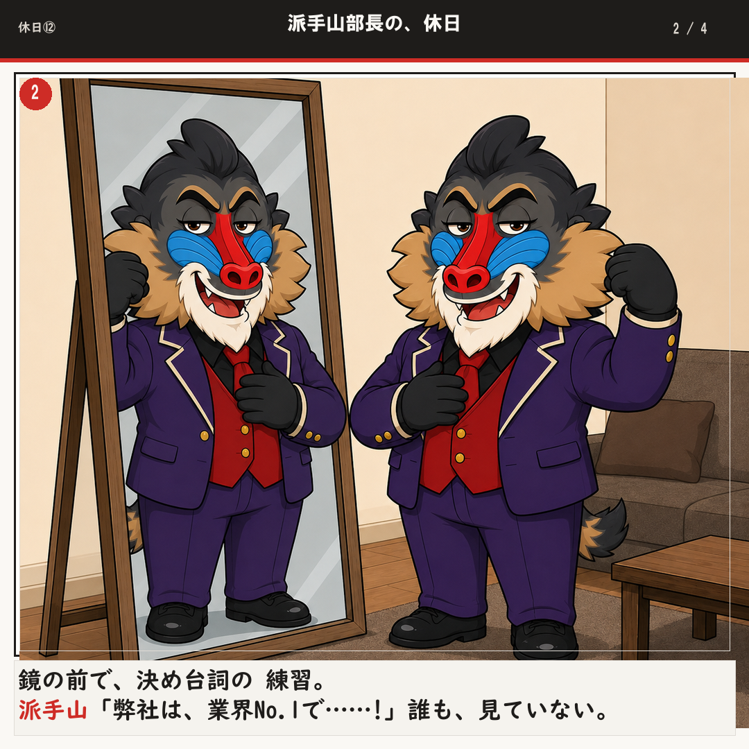 派手山部長の、休日 2ページ目