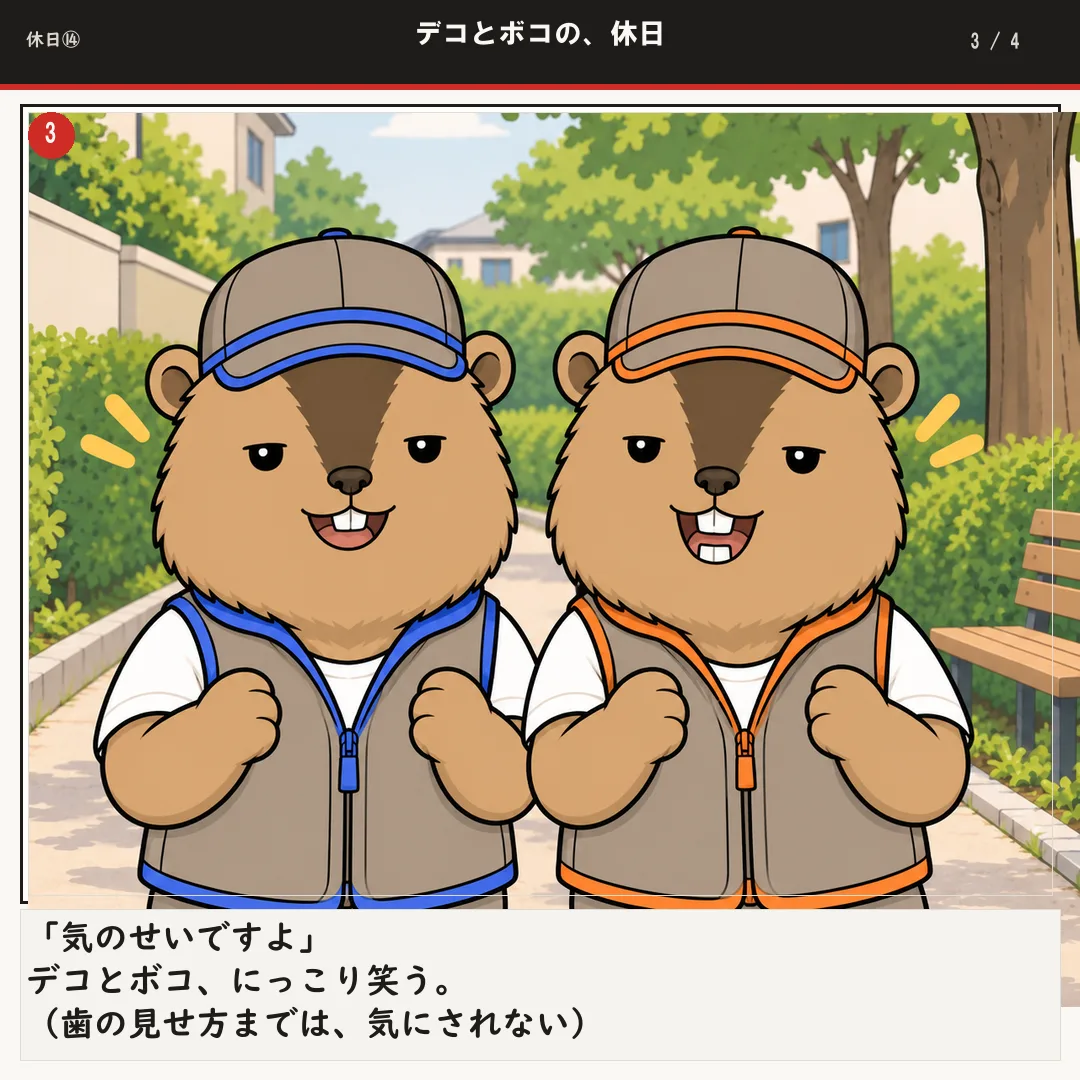 デコとボコの、休日 3ページ目