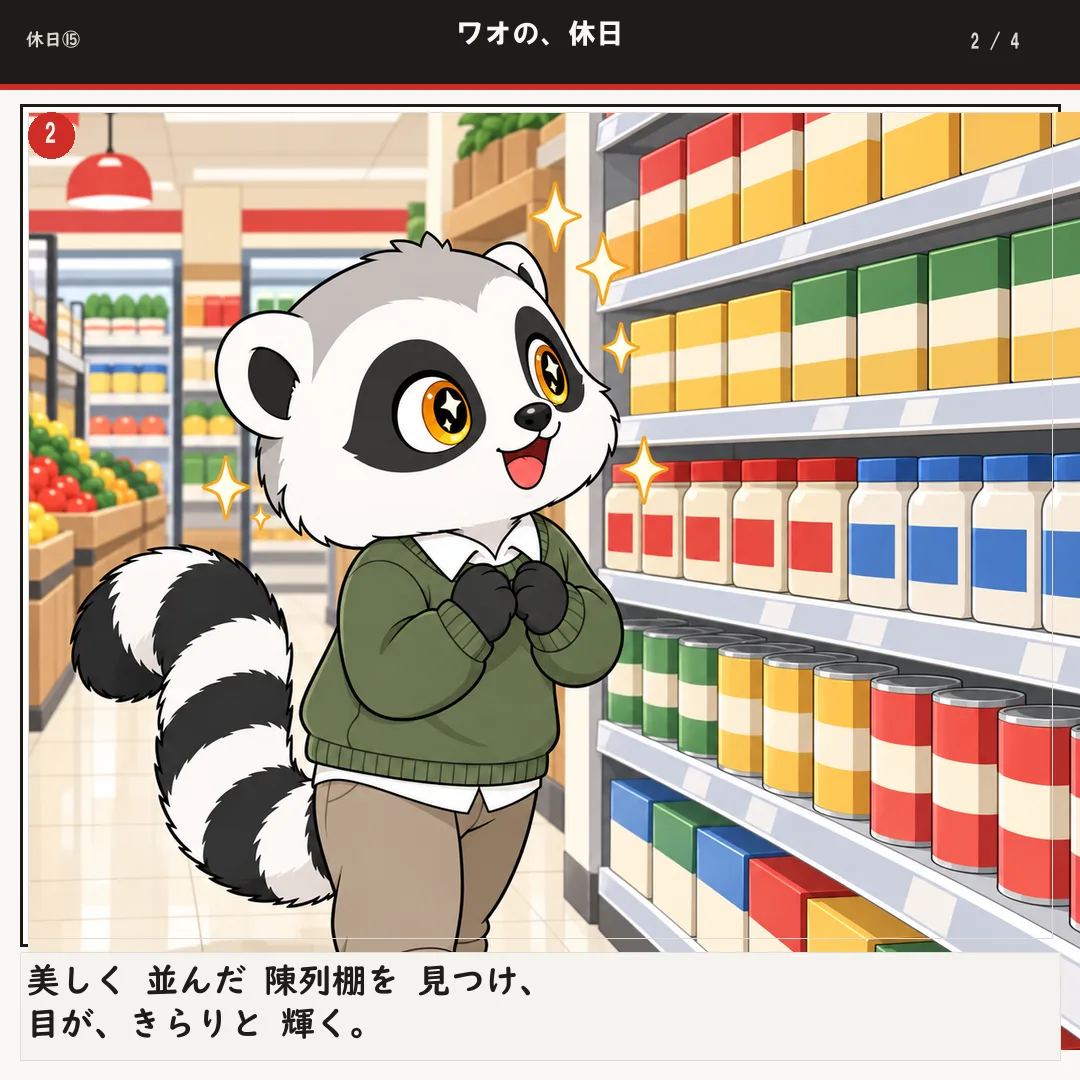 ワオの、休日 2ページ目