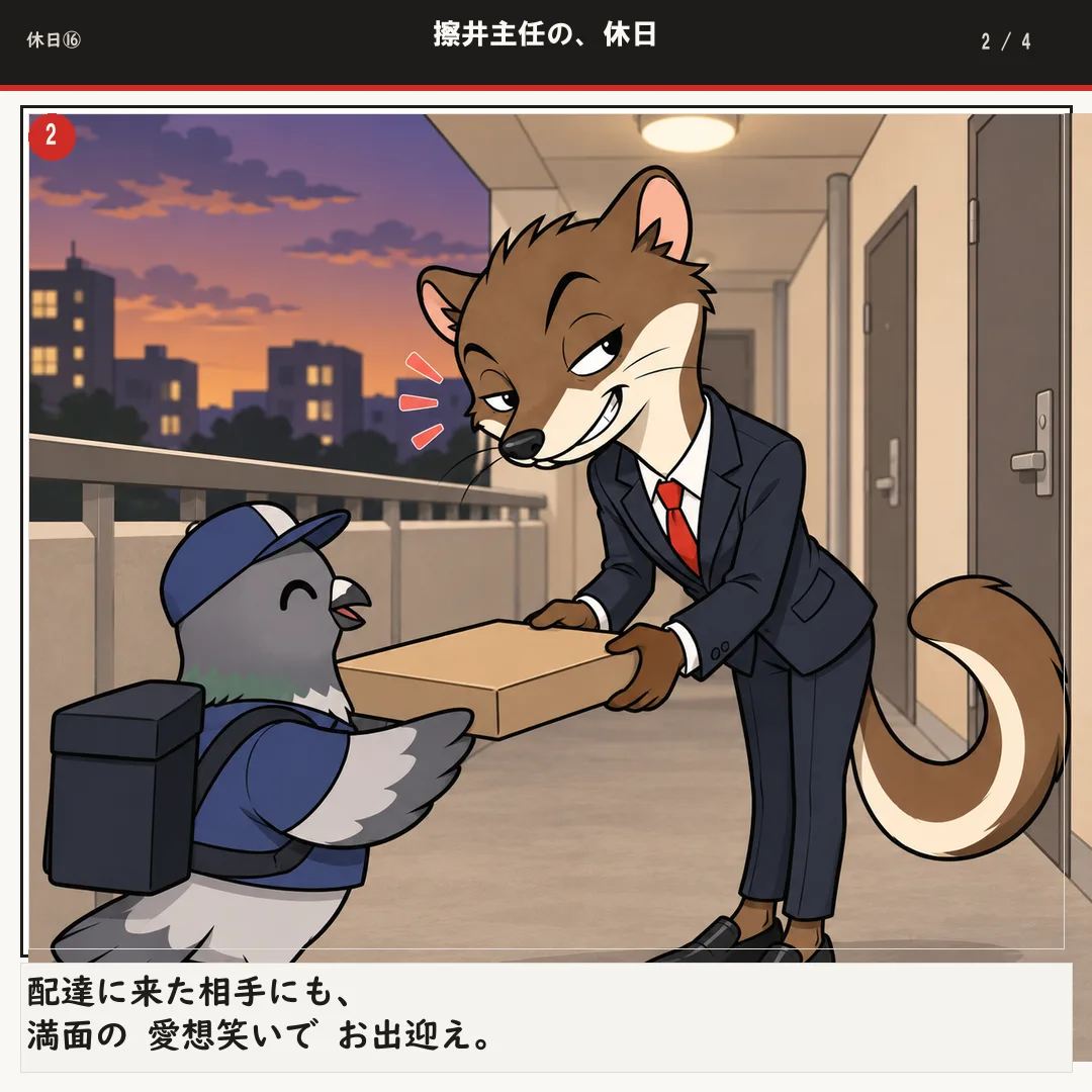 擦井主任の、休日 2ページ目