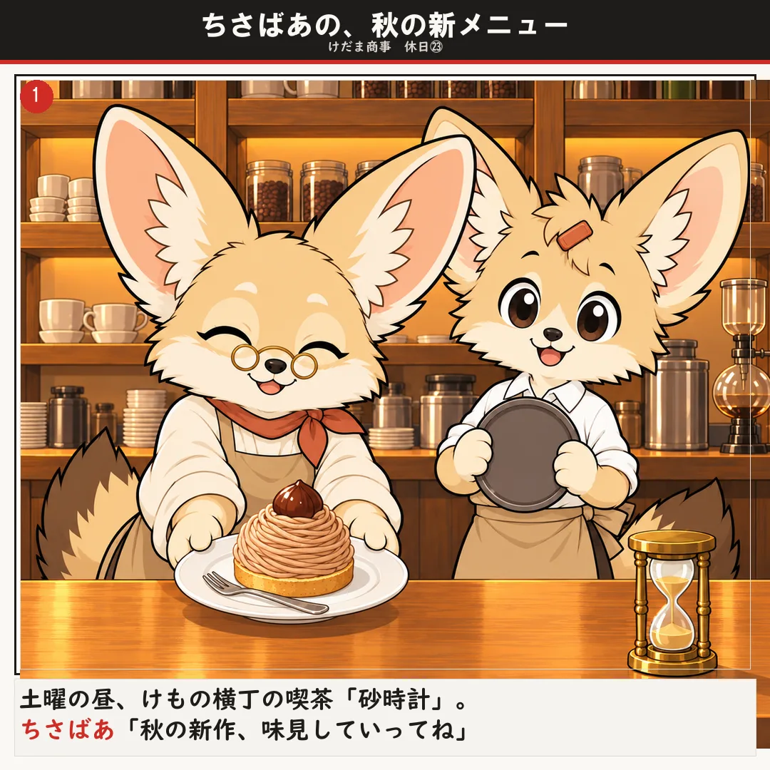 ちさばあの、秋の新メニュー 1ページ目