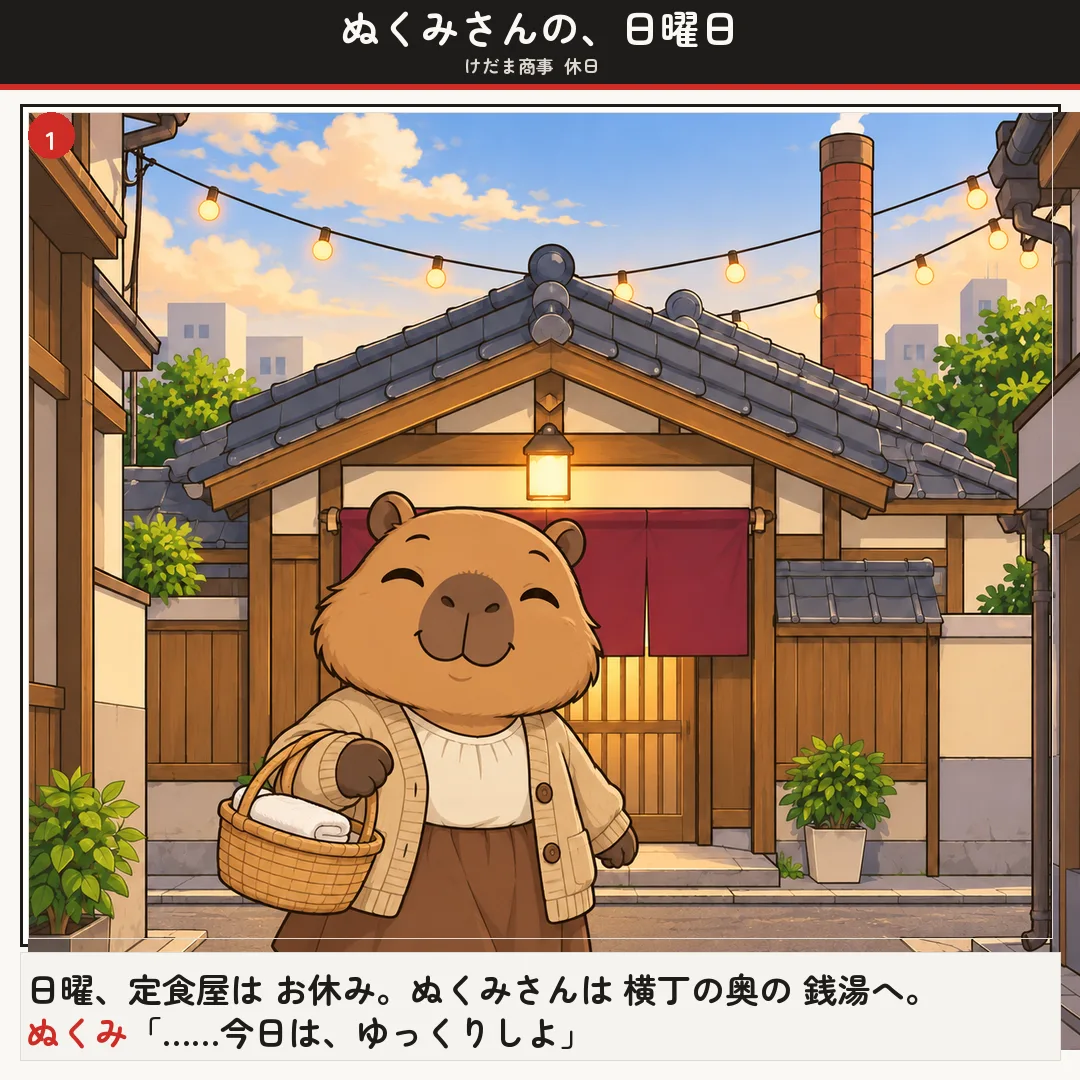 ぬくみさんの、日曜日 1ページ目