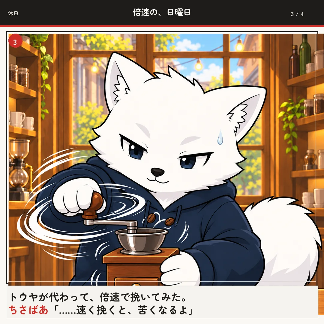 倍速の、日曜日 3ページ目