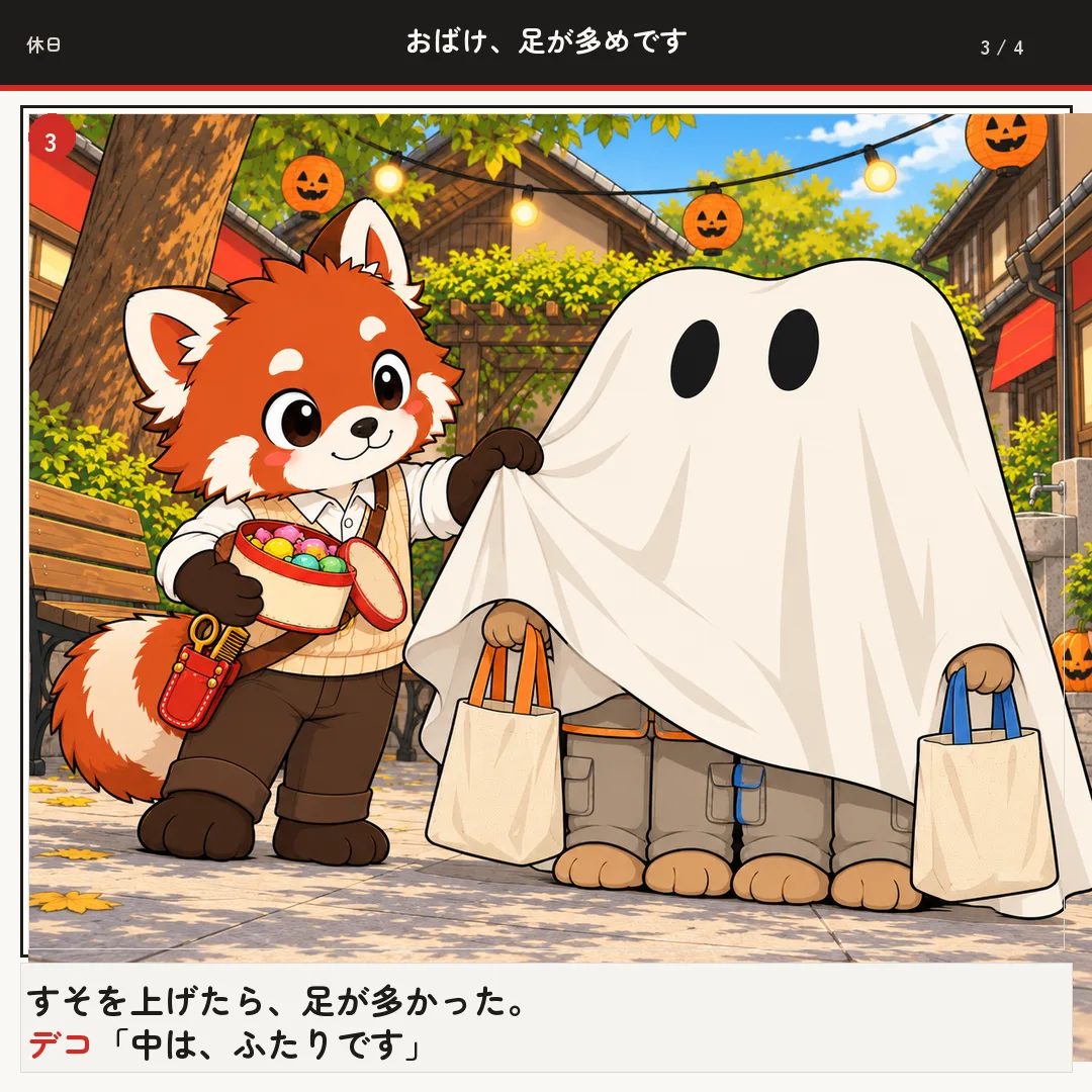 おばけ、足が多めです 3ページ目